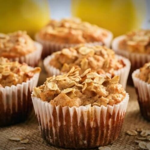 muffins de avena y manzana