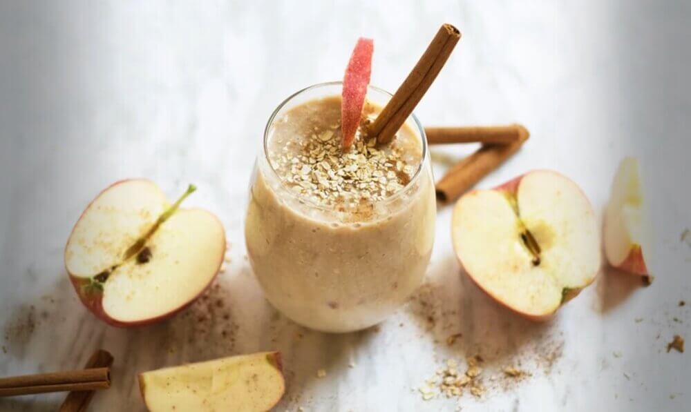licuado de manzana y avena