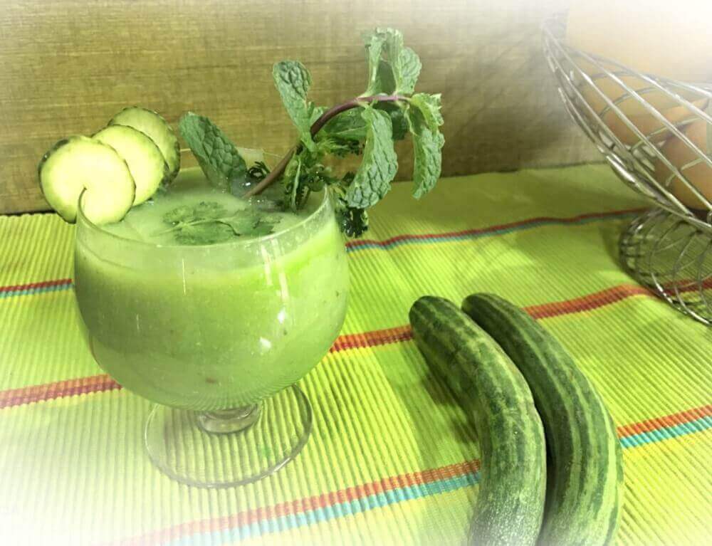 batido de pepino y espinacas para bajar de peso