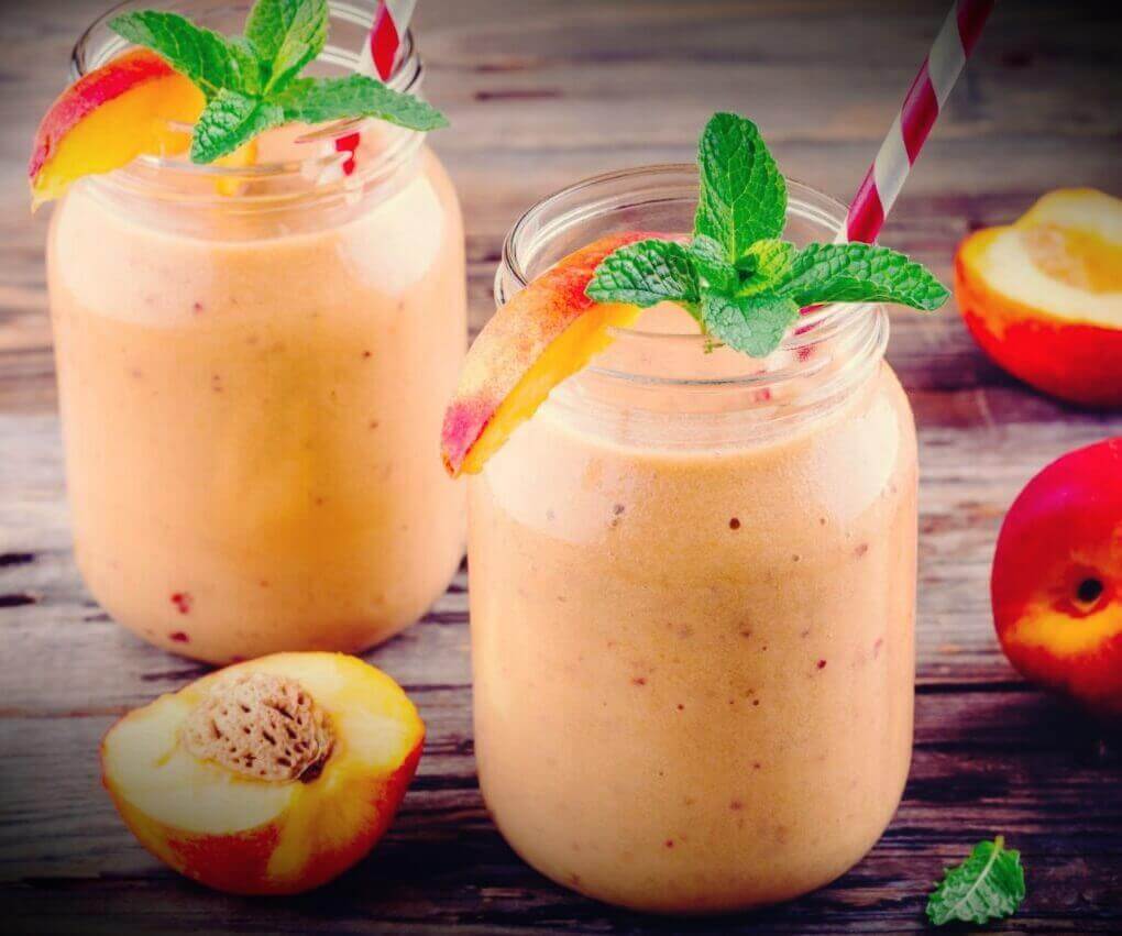 como hacer smoothie de durazno