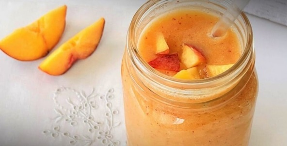 batido de melocoton con helado