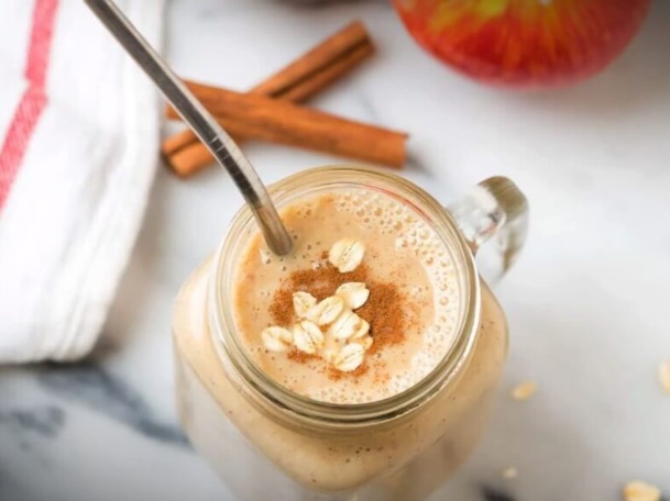 batido de platano y manzana